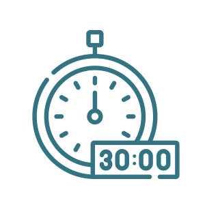 לוגו של שעון המודד 30:00 דקות